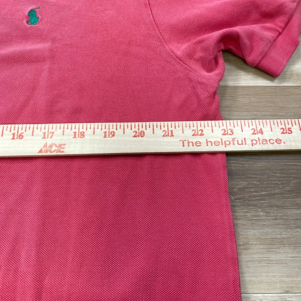 Polo Ralph Lauren Polo Shirt Mens L Classic Cotton Pique Pink Heritage Casual